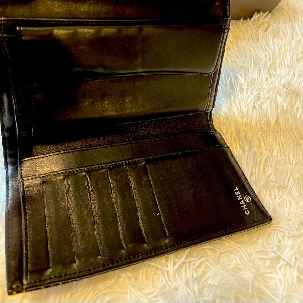 🖤🐑💎Authentic Rare CHANEL Lambskin Long Wallet